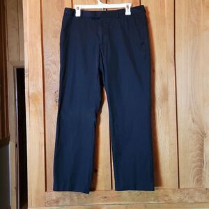 DKNY Stanton Fit Flat Front 100% Cotton Office Work Dress Pant, 34 X 29, Black